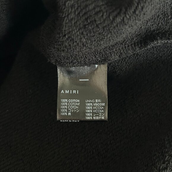 Amiri Black & White Mini MA Bar Logo Hoodie - Picture 4 of 4